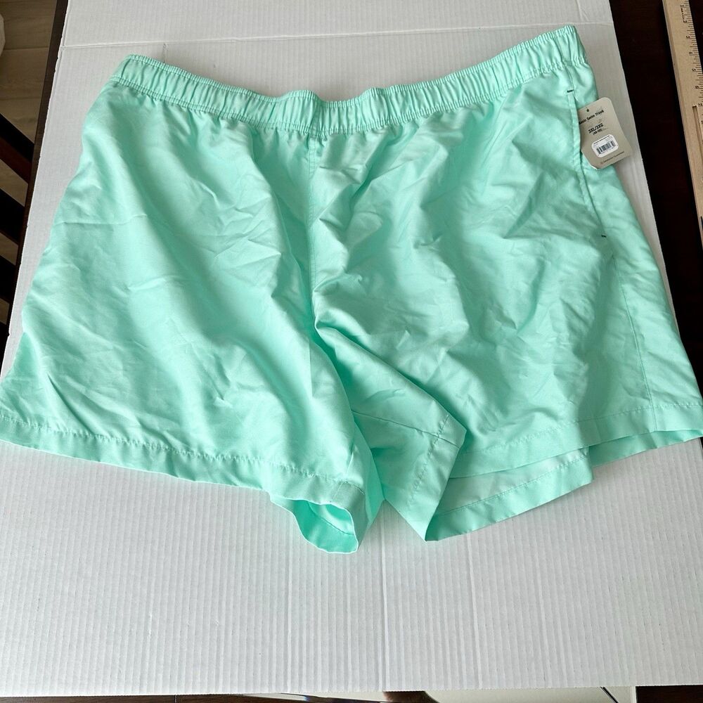 George Men Swim Trunks 3XL (48-50) Above the Knee 6" Inseam Aqua Verde Green-ish